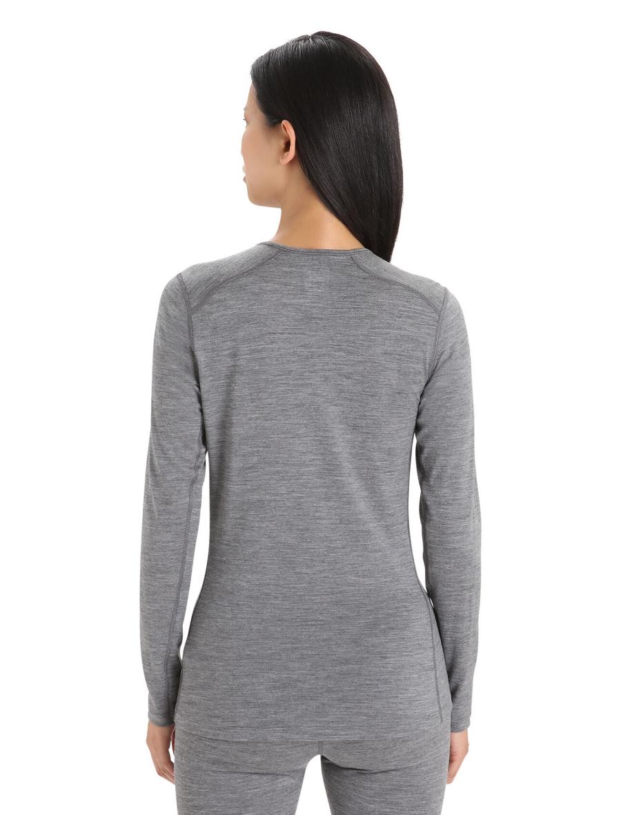 One Piece & Sets Icebreaker Merino 200 Oasis Long Sleeve Crewe Thermal Top Damskie Szare | PL 1180YXFU